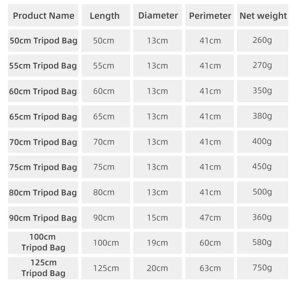 55/60/65/70/75/80/100/125cm Padded Camera Monopod Tripod Carrying Bag Case/Light Stand Carry Bag / Umbrella Softbox Carrying Bag