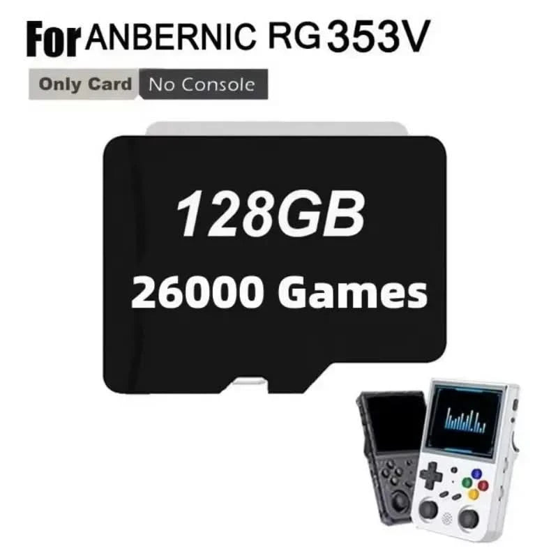 HOT 512GB TF Card Preloaded Games for ANBERNIC RG353V RG353VS Bag Card for 512G 256G 128G 64G Retro Handheld Game