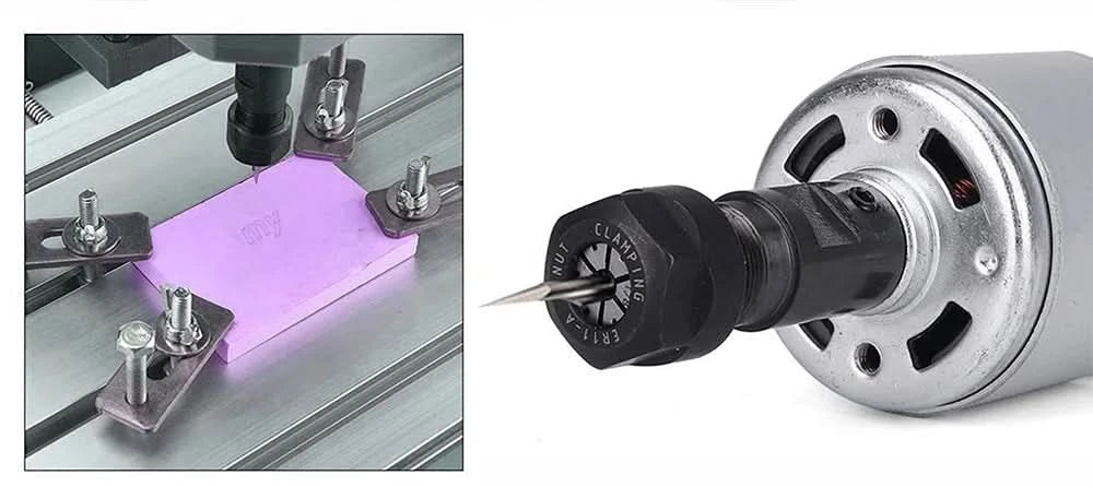 【EU US BZ】DIY Mini 1610 Pro 3 Axis CNC Laser Router Milling Woodworking Machine + Offline controller