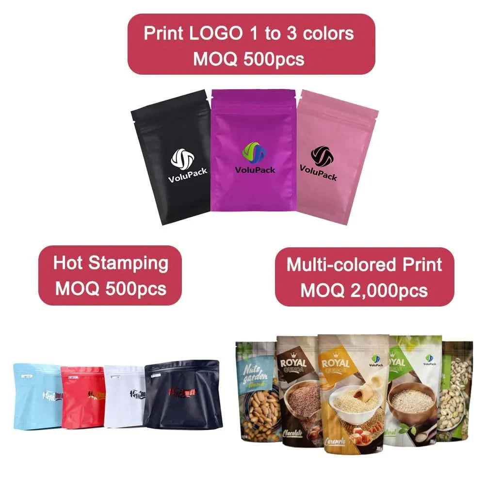 Aluminum Foil Mylar Bag, Small Heat Seal, Individual Coffee Powder Sampling Packaging, Vacuum Pouch, 200 Pcs