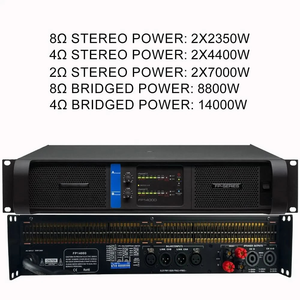 Original brand LOGO FP10000Q Professional Digital Power Amplifier 1x1350W 8OHM High Power Subwoofer Amplifier Line Array Speaker