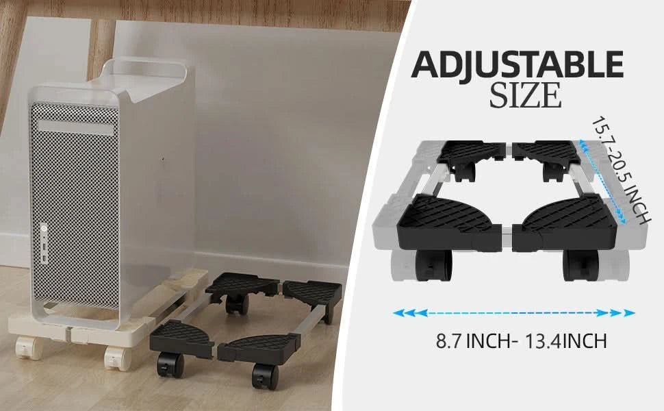 Computer Stand for Desktop Tower Fits Most PC Gaming Desk Accessories Pc Floor Riser Stand Adjustable Mobile CPU Stand