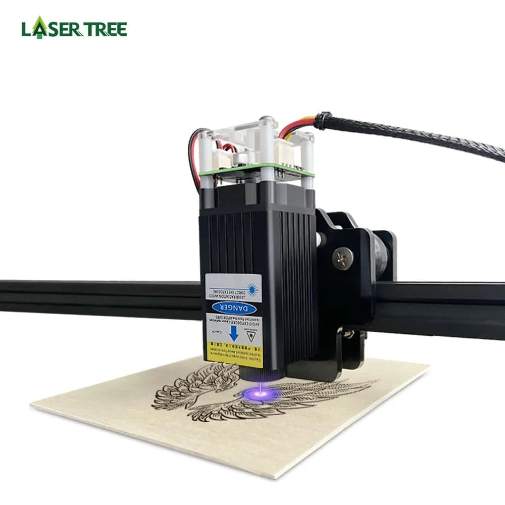 LASER TREE 4W 5W Power Laser Module 450nm TTL Blue Light Laser Head for Laser Engraving Cutting Wood DIY Tools