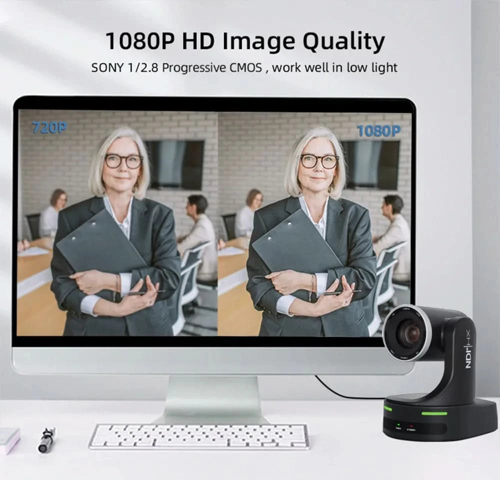 NDI HX PoE Kirchen-PTZ-Kamera 12/20-fach Zoom 60fps USB HDMI LAN SDI Steuerung für Videokonferenzen, Rundfunk, YouTube mit Tally-Leuchte