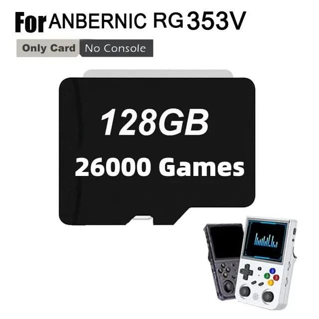 HOT 512GB TF Card Preloaded Games for ANBERNIC RG353V RG353VS Bag Card for 512G 256G 128G 64G Retro Handheld Game