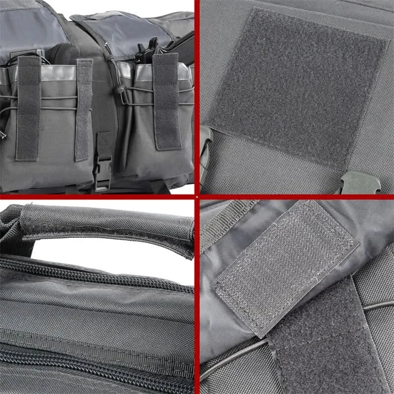 LQARMY 32 38 42 48 Zoll Taktische Doppelgewehrtasche Molle Gewehr-Tasche Scharfschützen Airsoft Gewehr-Tasche Rucksack Jagdwaffenholster