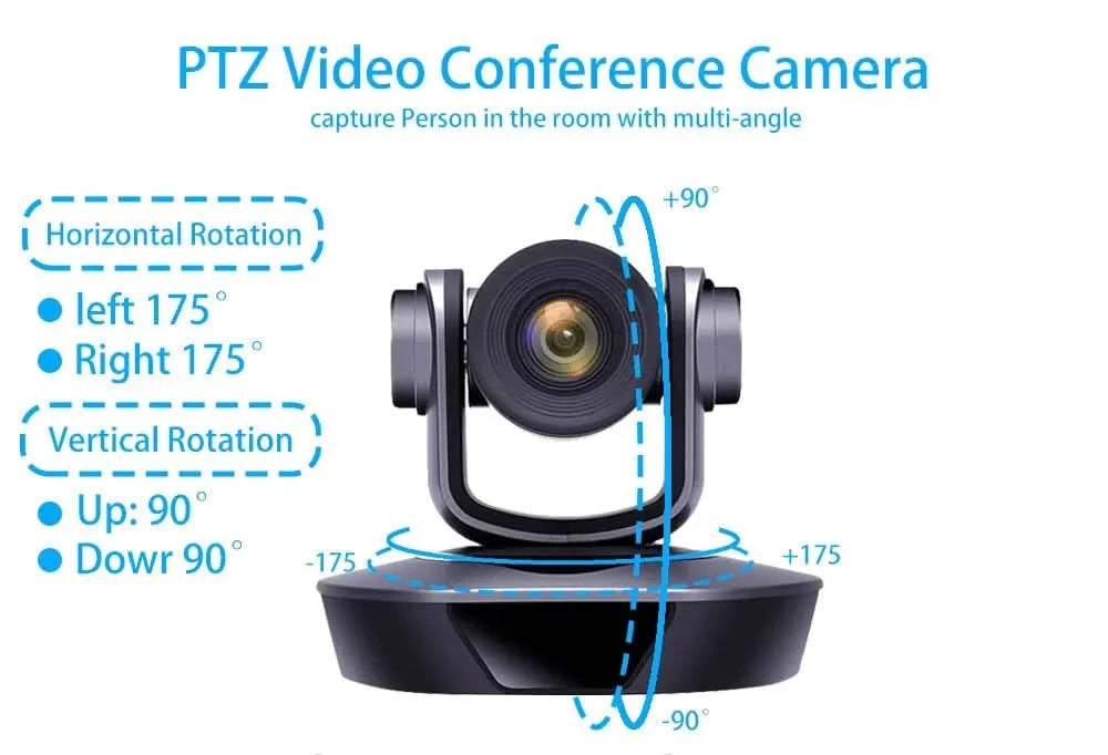 4K PTZ-Kamera mit 10x 20x Zoom, HDMI, SDI, LAN, USB, NDI, POE, 60FPS, 30FPS Videokonferenzkamera zur Unterstützung von Live-Übertragungen in Kirchen