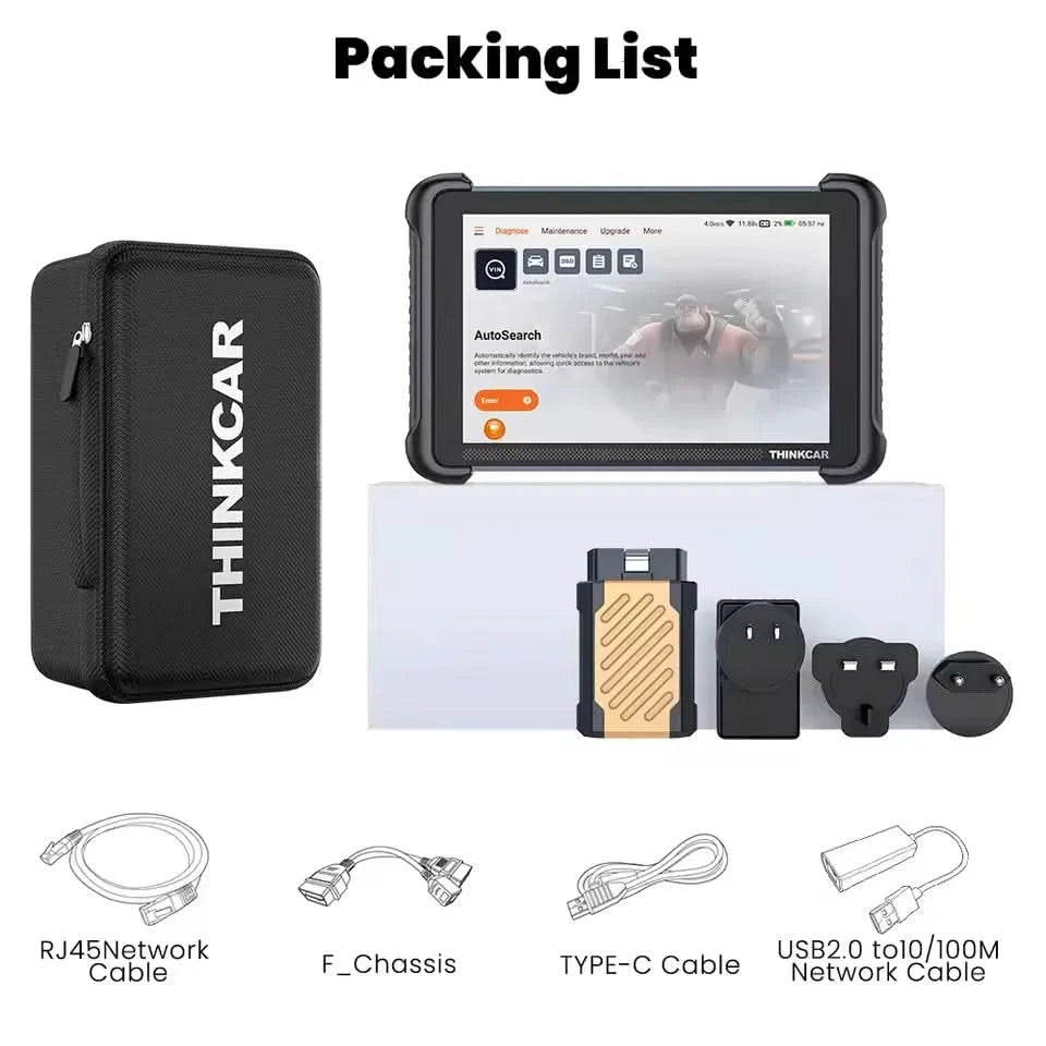 Globale Version THINKCAR THINKSCAN 689BT OBD2 Diagnosegerät DOIP CANFD Bidirektionale ECU-Codierung 35 Rücksetzungen Lebenslange kostenlose Updates