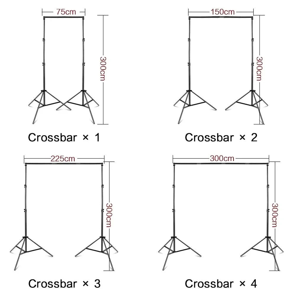 SH 2.6MX3M Photography Backdrop Stand Photo Studio Background Green Screen Backdrops Chromakey Support System With Carry Bag