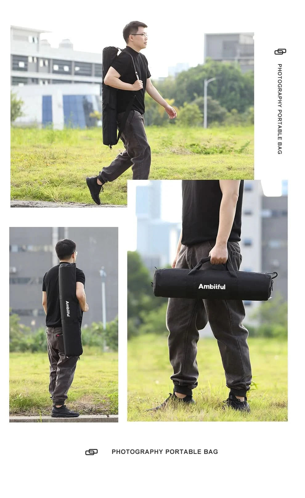50cm - 125cm Gepolsterte Kamera Einbeinstativ-Tragetasche Stativtasche Lampenstativ-Tragetasche Schirm-Softbox-Tragetasche