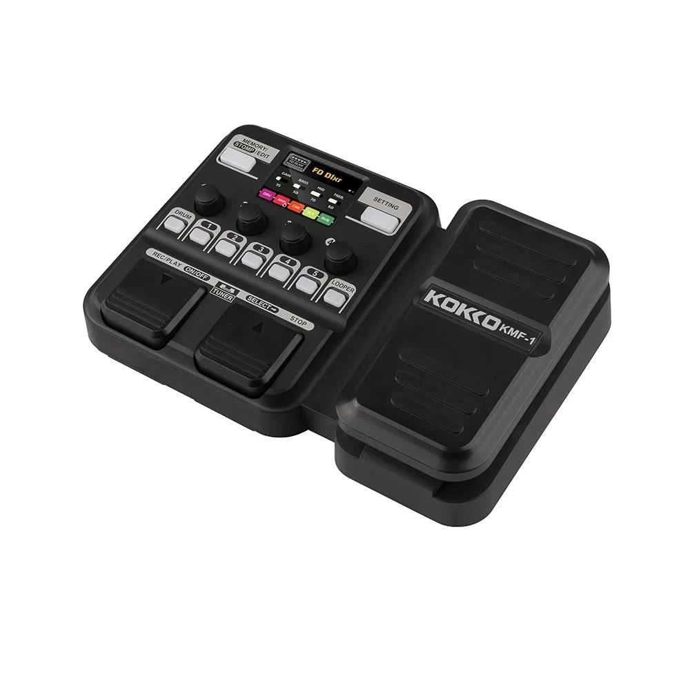 KOKKO KMF-1 Guitar Pedal Synthesized Effect 18 Amp Models IR 512 Dot Sampling Drum Machine and Loop Function Guitar Accessories