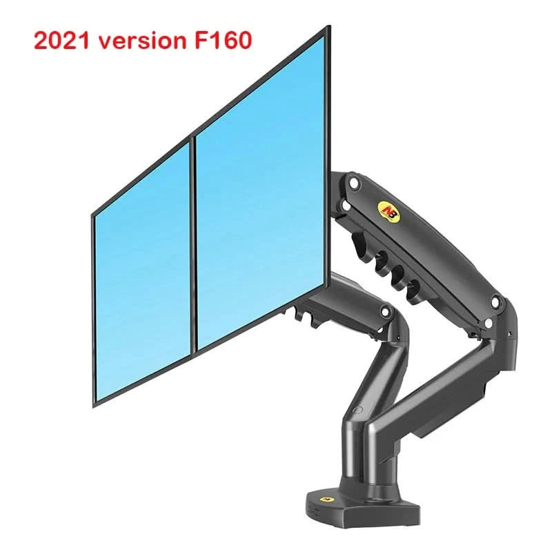 Weiße Dual-Monitorhalterung 17-30 Zoll, Halterung Belastbarkeit 2-9 kg pro Arm, NB F160