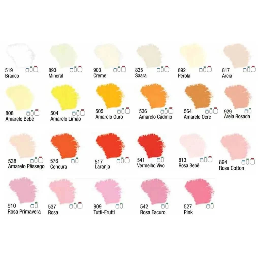 12 Kit Accrilica Paint For Crafts 37ml Acrilex Choose Colors