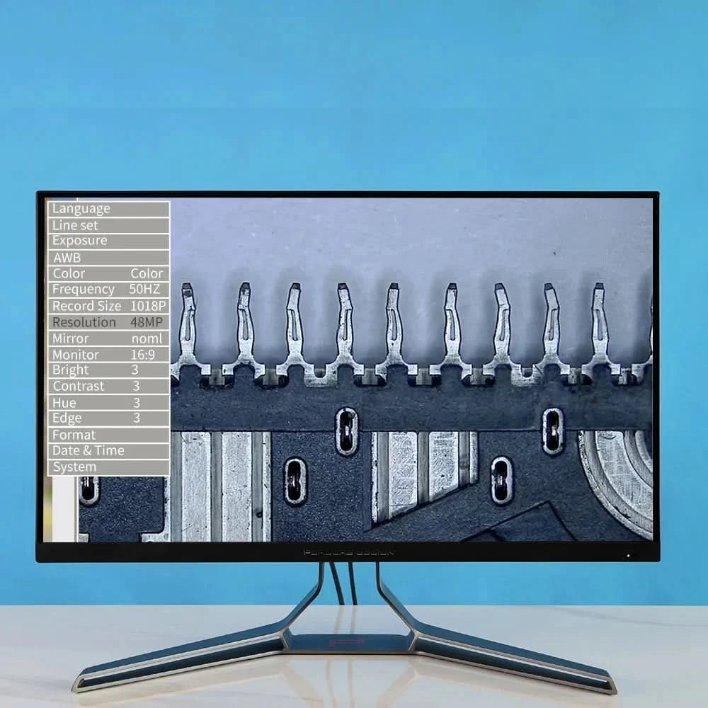 YIZHAN 4K UHD Electron Digital Microscope 1080P 60FPS Video Industrial Welding Camera 150X Lens Folding Stand for PCB Repair