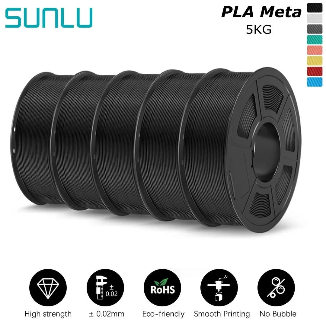 SUNLU 5KG 3D Filament High Speed PLA/PLA META/APLA/PLA MATTE 1.75mm 5Roll 1KG 3D Printer Filament for 3D Printer