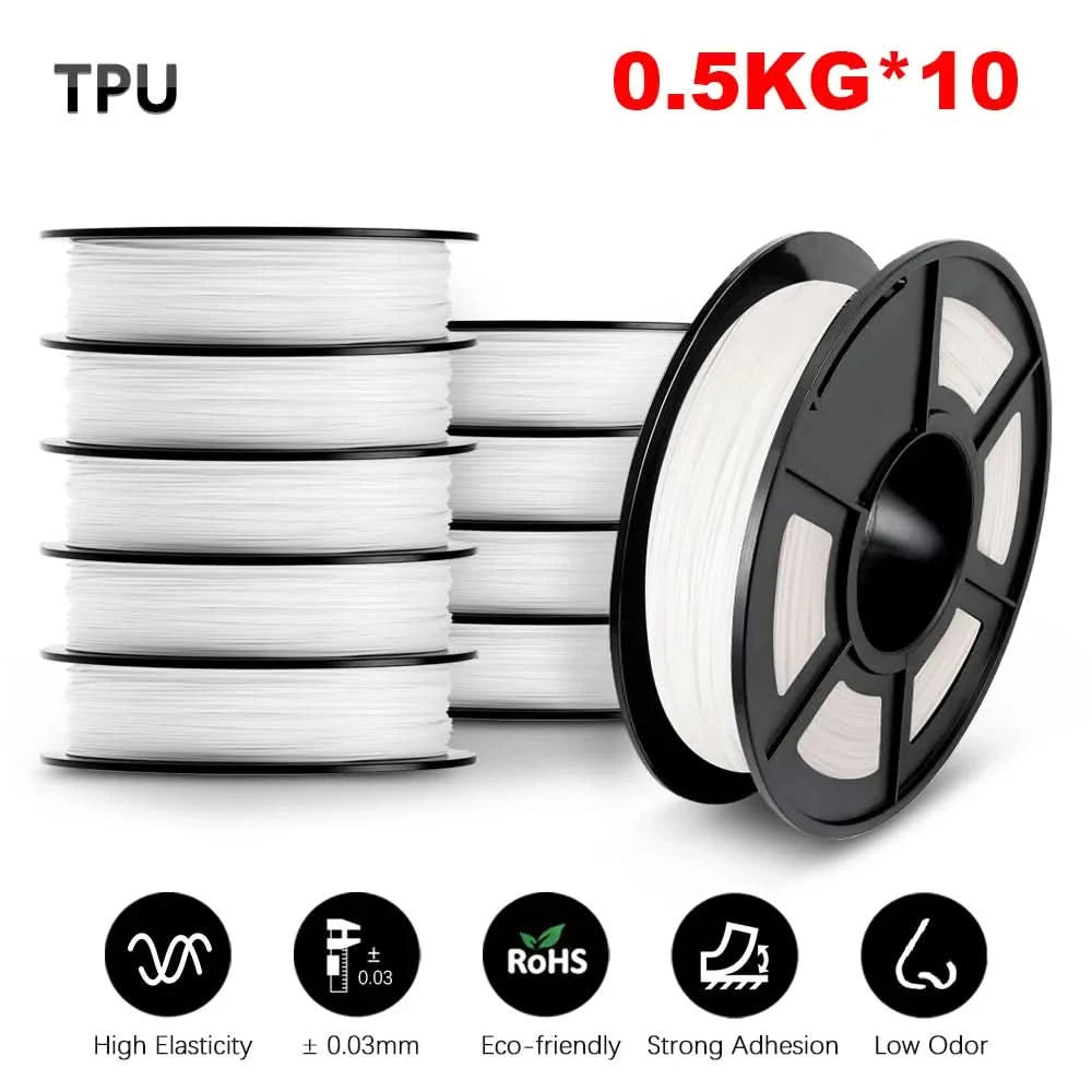 SUNLU 3D Filament PLA/PLA META/PETG/ABS/TPU/PLA MATTE 1.75mm 10 Rollen 1KG/0.5KG 3D-Drucker-Filament für 3D-Drucker