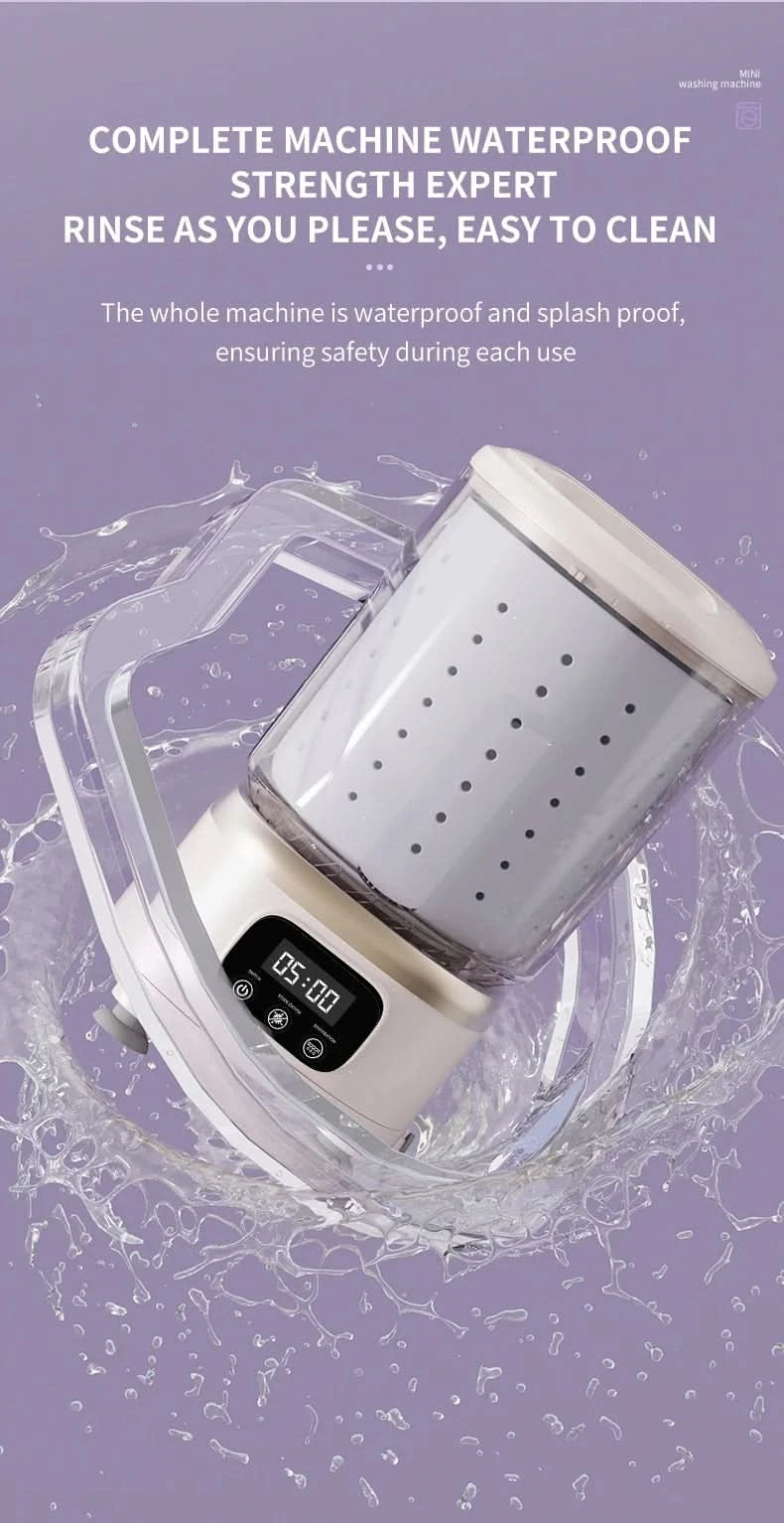 2L Wireless Mini Charging Wash in One Washing Machine Suitable for underwear, socks, pet clothes