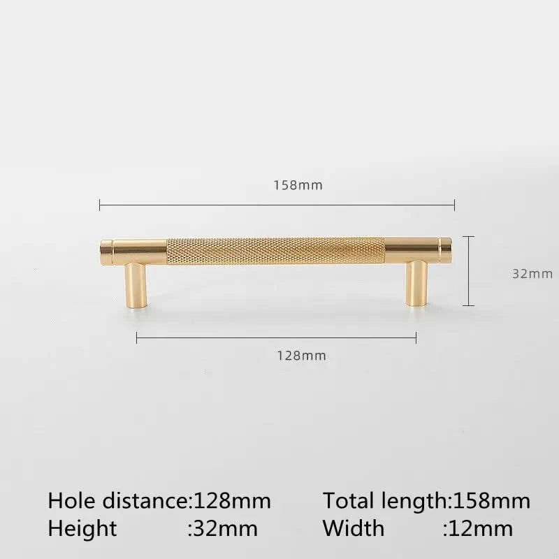 KK&FING Aluminium Knurled Handle Furniture Gold Cabinet Knobs Long Handles Kitchen Cupboard Drawer Knobs Dold Knobs And Pulls