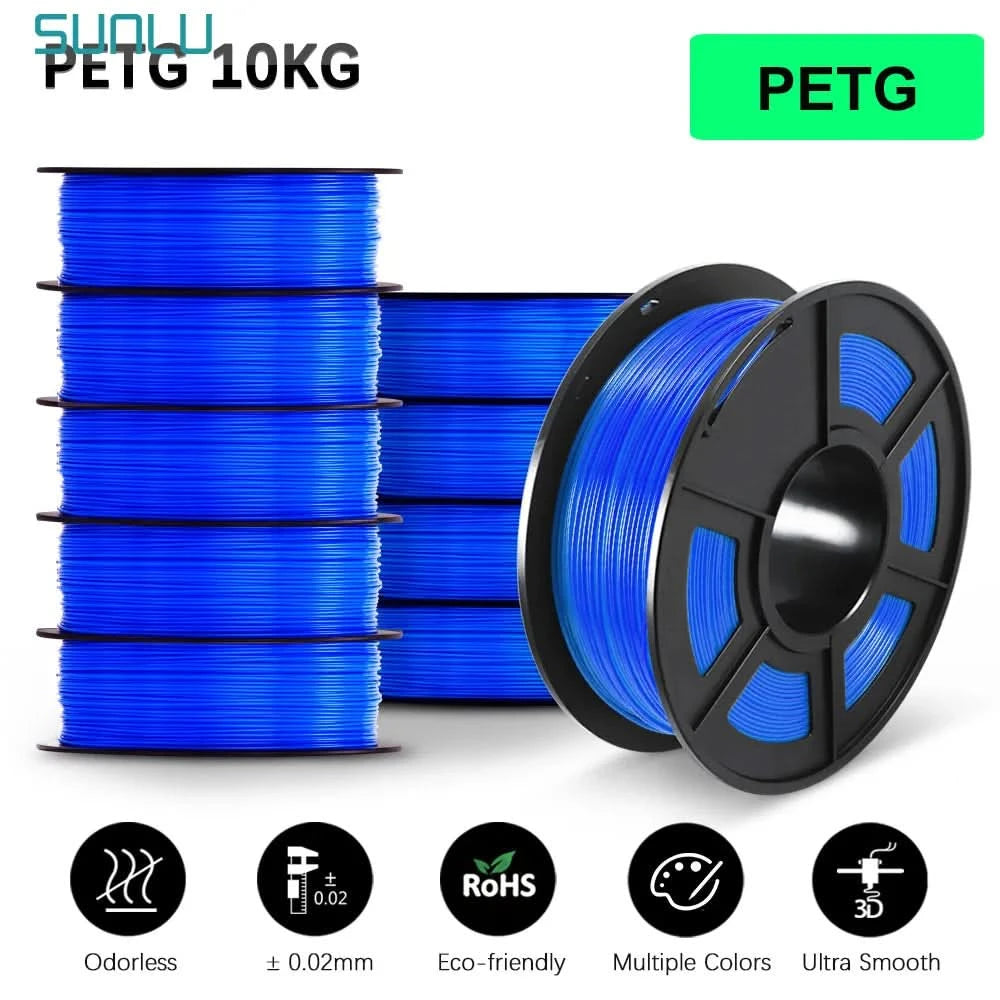 SUNLU 10KG 3D Filament PLA/PLA PLUS/PETG/Easy ABS Filament 1.75mm 10 Rollen 1KG sauber gewickeltes 3D-Drucker-Filament für 3D-Drucker
