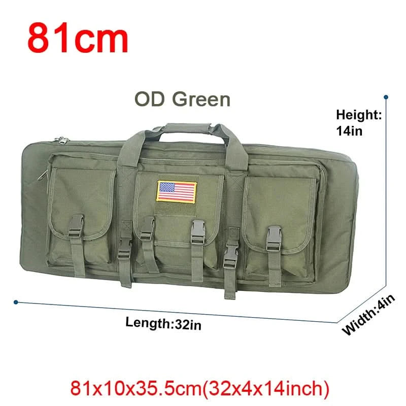 LQARMY 32 38 42 48 Zoll Taktische Doppelgewehrtasche Molle Gewehr-Tasche Scharfschützen Airsoft Gewehr-Tasche Rucksack Jagdwaffenholster