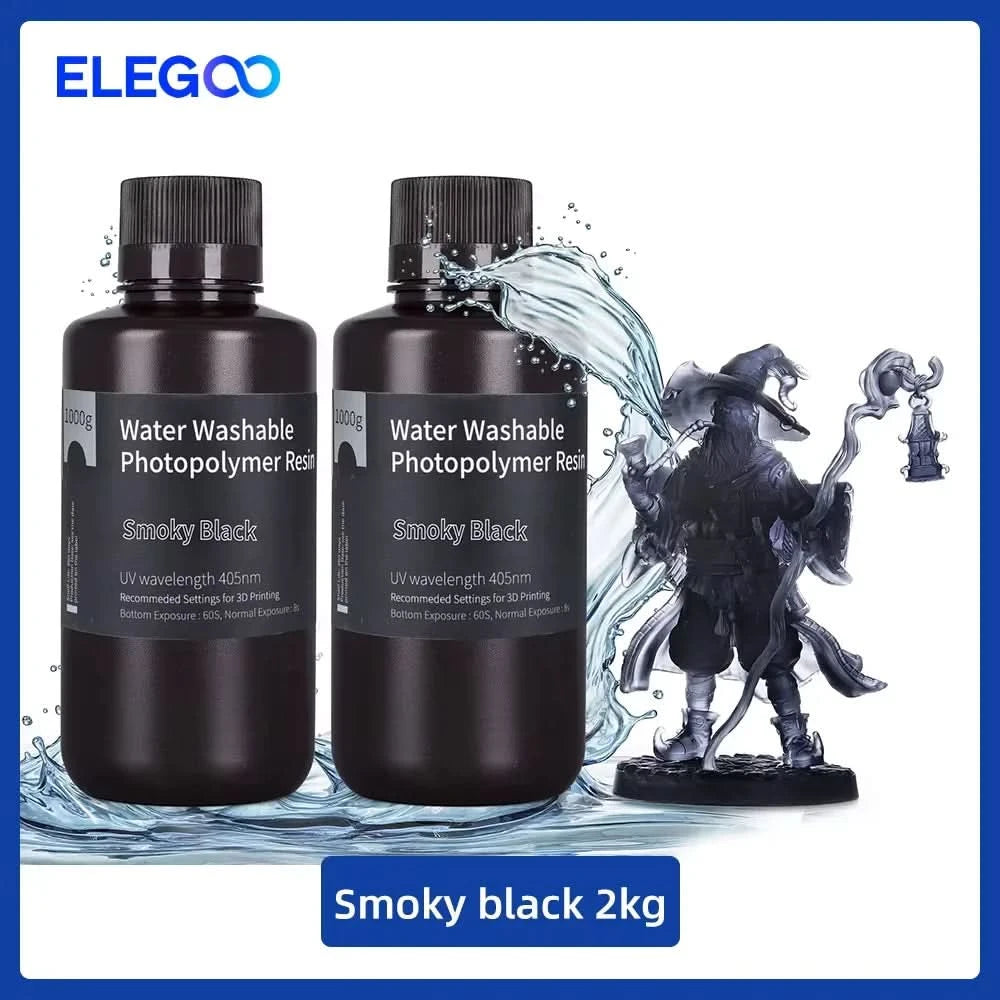 ELEGOO Water Washable 3D Druckerharz LCD UV-härtendes Harz 405nm Standard Photopolymerharz für LCD 3D-Druck 1000g 8 Farben
