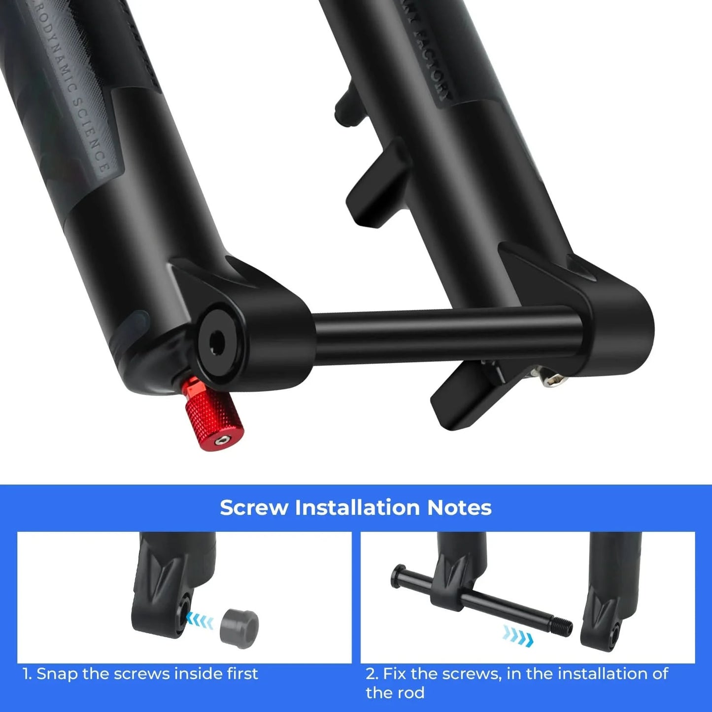 BOLANY 27.5/29inch Boost Bicycle Fork Thru Axle 100/110mm 34mm Tube Tapered Rebound Adjustment 120/140mm Travel Suspension Fork
