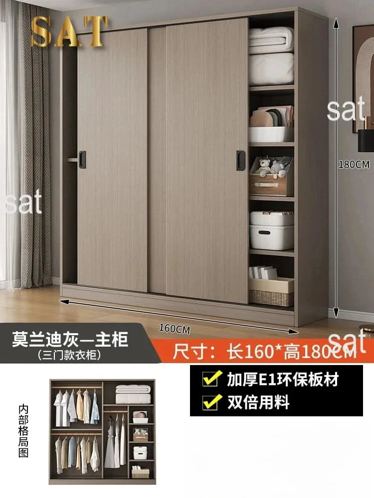 ZEco White Design Kleiderschränke Organizer Schiebetür Schlafzimmer Schrank Kleiderschränke Aufbewahrungsregal Armoires De Chambre MöbelZ