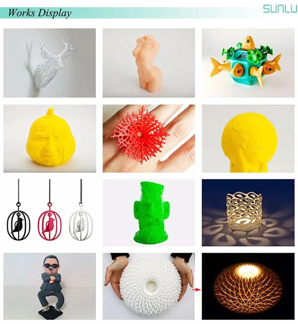 SUNLU 3D Filament PLA/PLA META/PETG/ABS/TPU/PLA MATTE 1.75mm 10 Rollen 1KG/0.5KG 3D-Drucker-Filament für 3D-Drucker