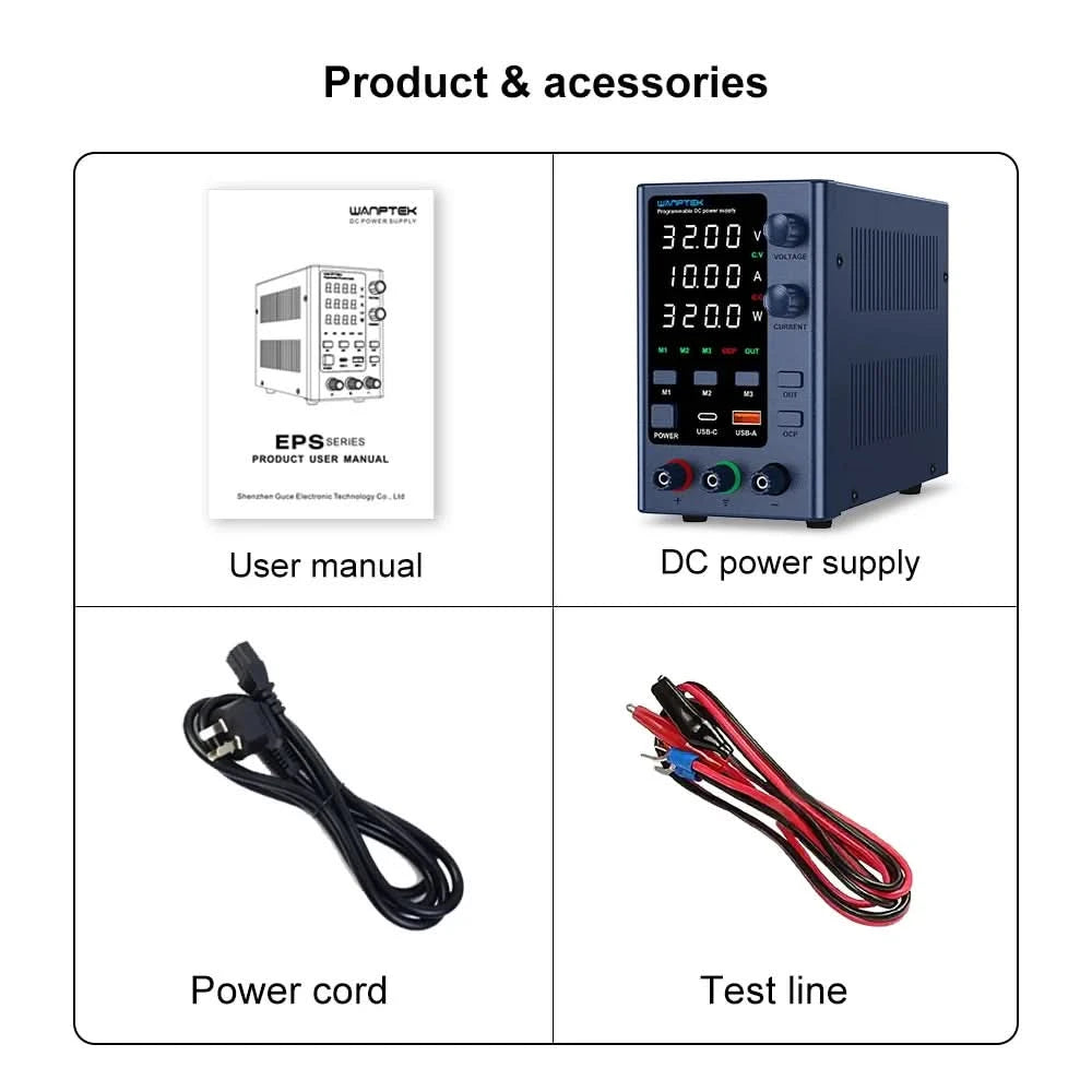 Wanptek Laboratory Power Supply Adjustable 30V 60V 120V For Phone Repair Regulated Lab Bench DC Power Supplies