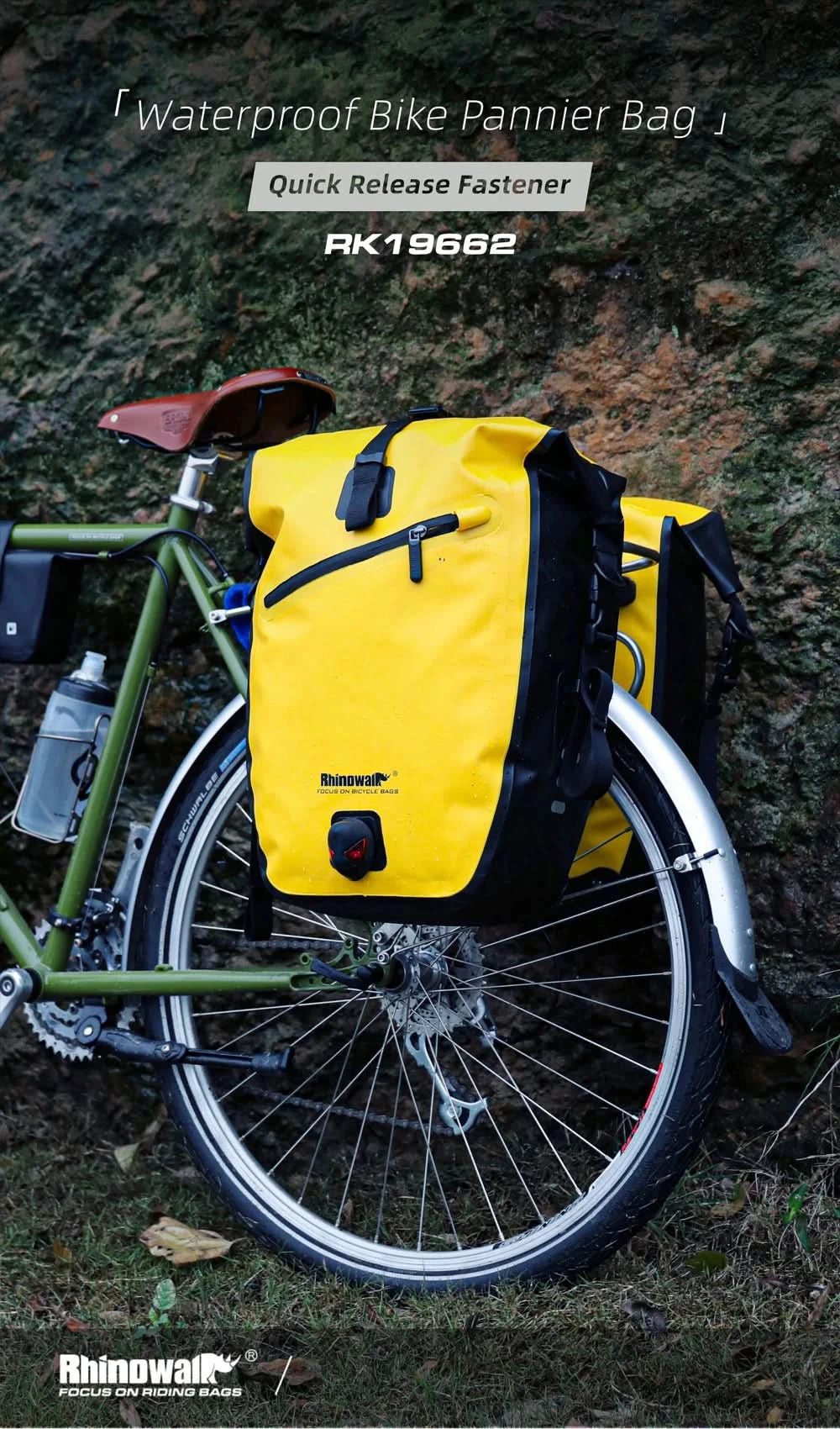 Rhinowalk Wasserdichte Fahrradtasche 20L/27L Reise Radtasche Korb Fahrrad Gepäckträger Hinten Sattel Tasche Fahrradtaschen & Packtaschen