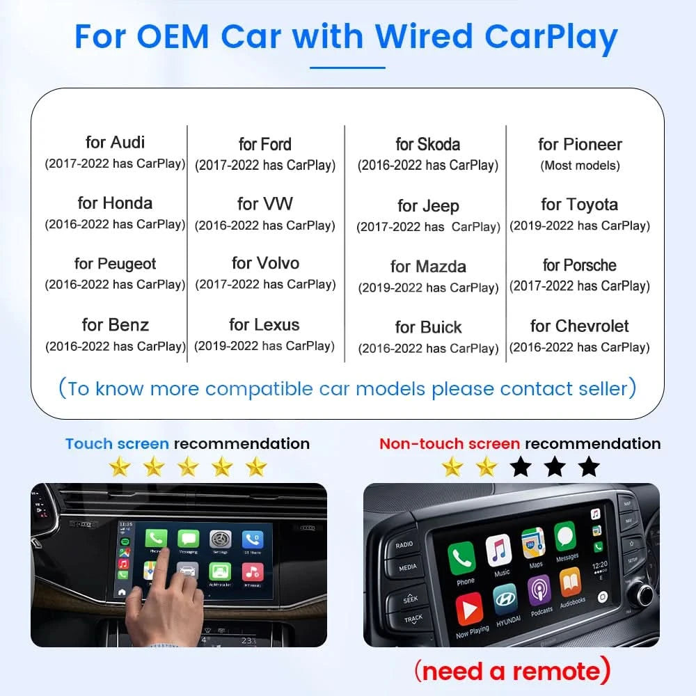 CarlinKit CarPlay Ai Box Android 13 Plus oder Android 11 Smart Car Box Android Auto Wireless CarPlay 4GLTE für Audi Mazda VW Haval