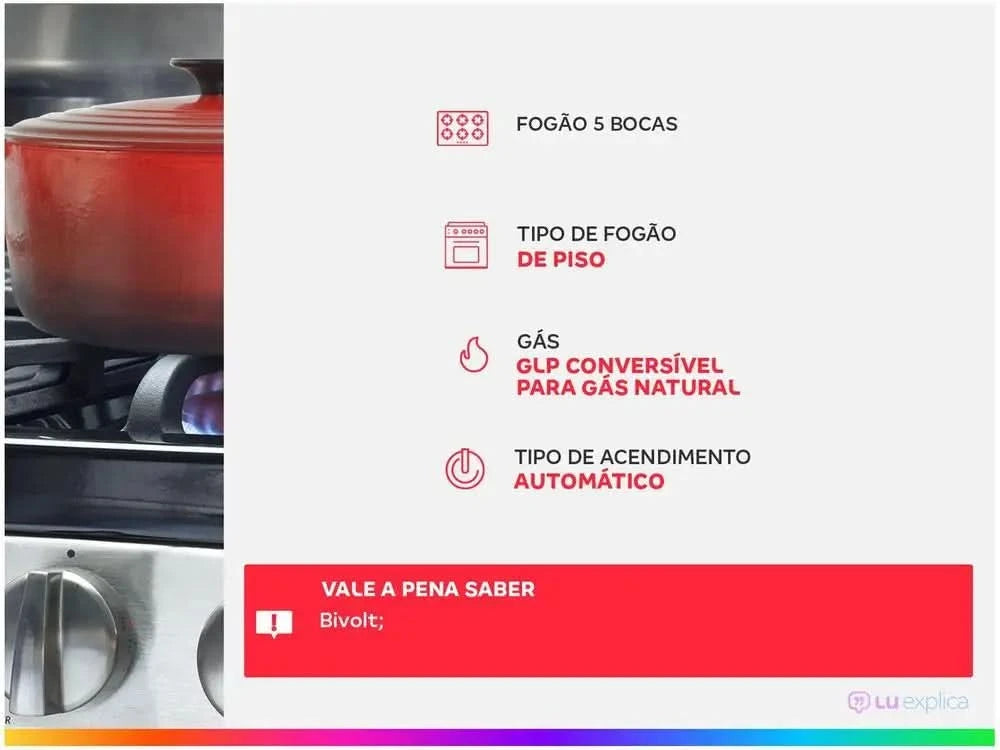 5 Stove Consul White CFS5NABUNA - Bivolt