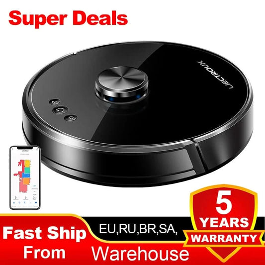 Liectroux/LILIN X6 Robot Vacuum Cleaner,Laser System,6500Pa,Smart Home Appliance,Restricted Area Map,Zone Cleaning for Carpet