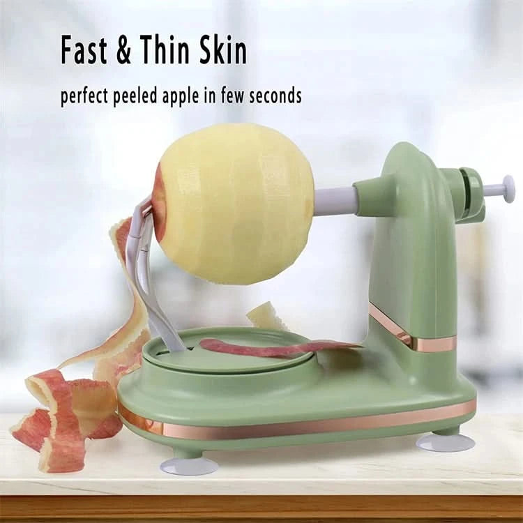 LMETJMA Multi-Function Apple Peeler Rotary Apple Pear Peeler Stainless Steel Apple Mango Potato Peeler with Suction Base JT185