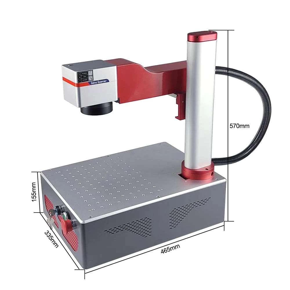 Hunst Kleine Lasermarkiermaschine MAX 30W Tragbare faltbare Mini-Fasergravurmaschine für DIY-Gravurgeschenke Metallgravur