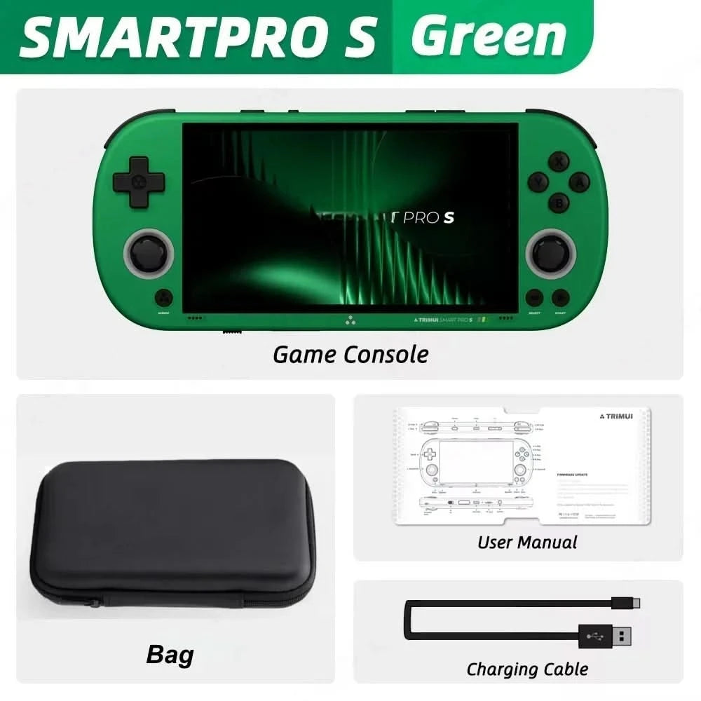 Trimui Smart Pro S Retro Handheld Game Console 4.96'' IPS Screen Linux System Joystick RGB Lighting Video Game Smartpros Gifts