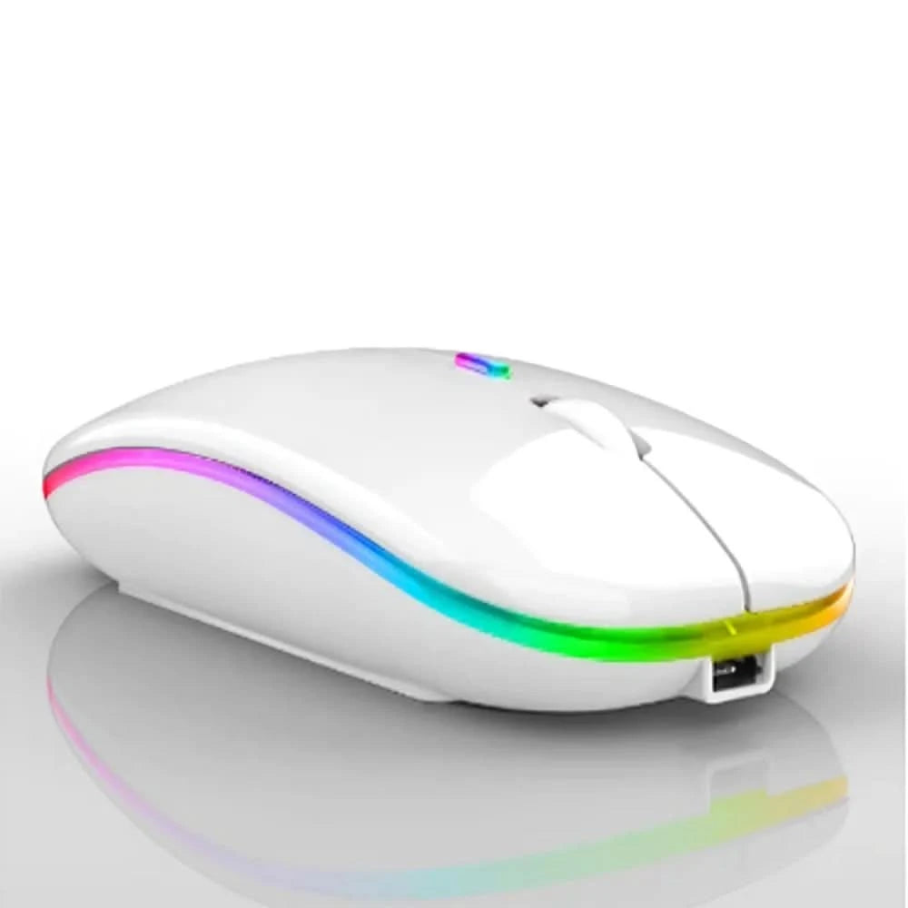 Kabellose Maus mit wiederaufladbarem Akku, 2,4 GHz, RGB-LED, Home Office