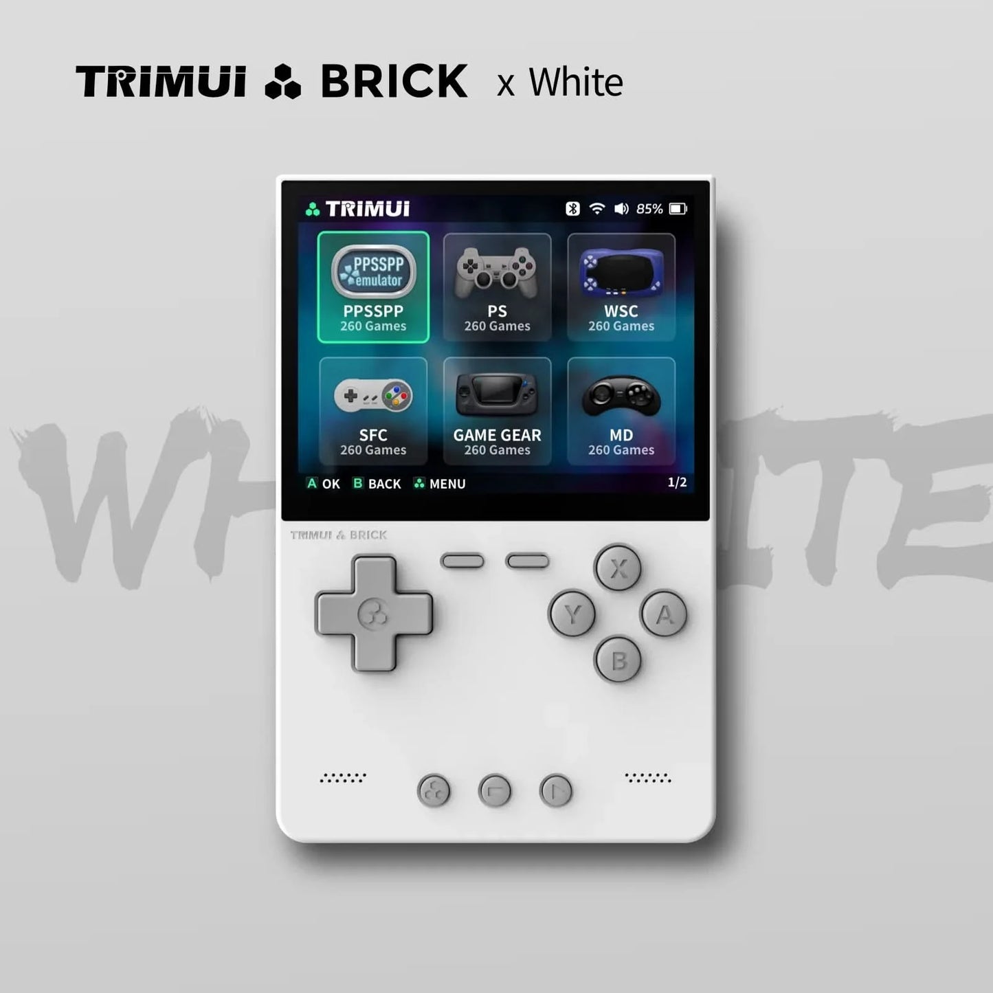 TRIMUI BRICK Handheld-Spielekonsole Tragbarer Retro-Videoplayer Spielekonsole Linux-System 3000mAh Langzeitakku LED Jungen Geschenke