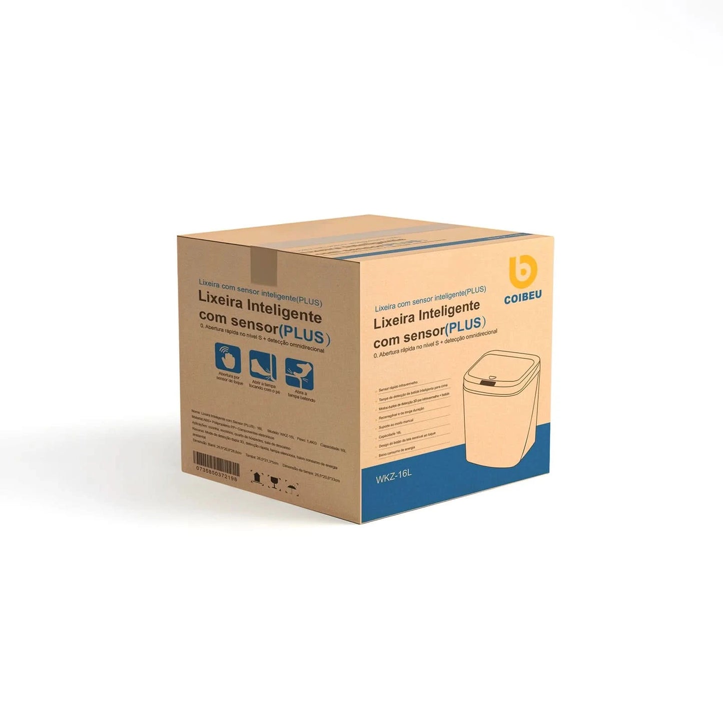 Automatischer Sensor-Mülleimer, Abfalleimer, Mülleimer, Plastik-Mülleimer, Küche, Wohnzimmer, Haushaltskapazität