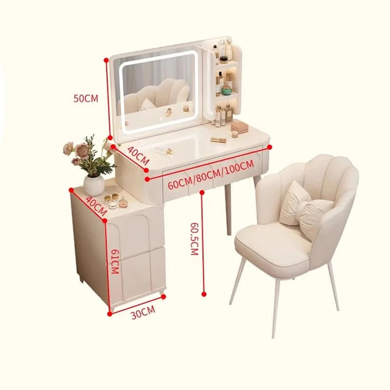 White Home Dressing Table Wood Cute Comfortable Luxury Dressing Table Minimalist Modern Muebles De Dormitorio Room Furnitures