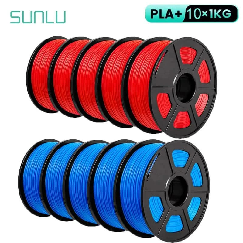 SUNLU 10KG 3D Filament PLA/PLA PLUS/PETG/Easy ABS Filament 1.75mm 10 Rollen 1KG sauber gewickeltes 3D-Drucker-Filament für 3D-Drucker