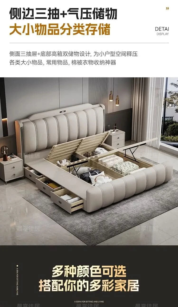 Bedsrooms Uniques Beds Frame Headboard Modern Luxury Beds Twin Storage Camas De Casal De Luxo Home Furniture Accessories
