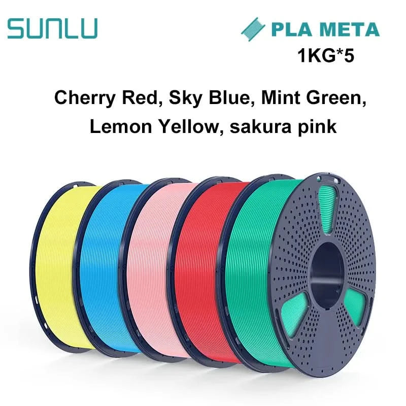 SUNLU 5KG 3D Filament High Speed PLA/PLA META/APLA/PLA MATTE 1.75mm 5Roll 1KG 3D Printer Filament for 3D Printer