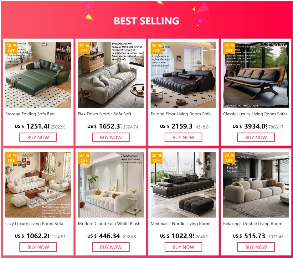 Double Floor Living Room Sofas Designer Cushion Adults Comfortable Sofa Floor Elegant Divani Da Soggiorno House Accessories