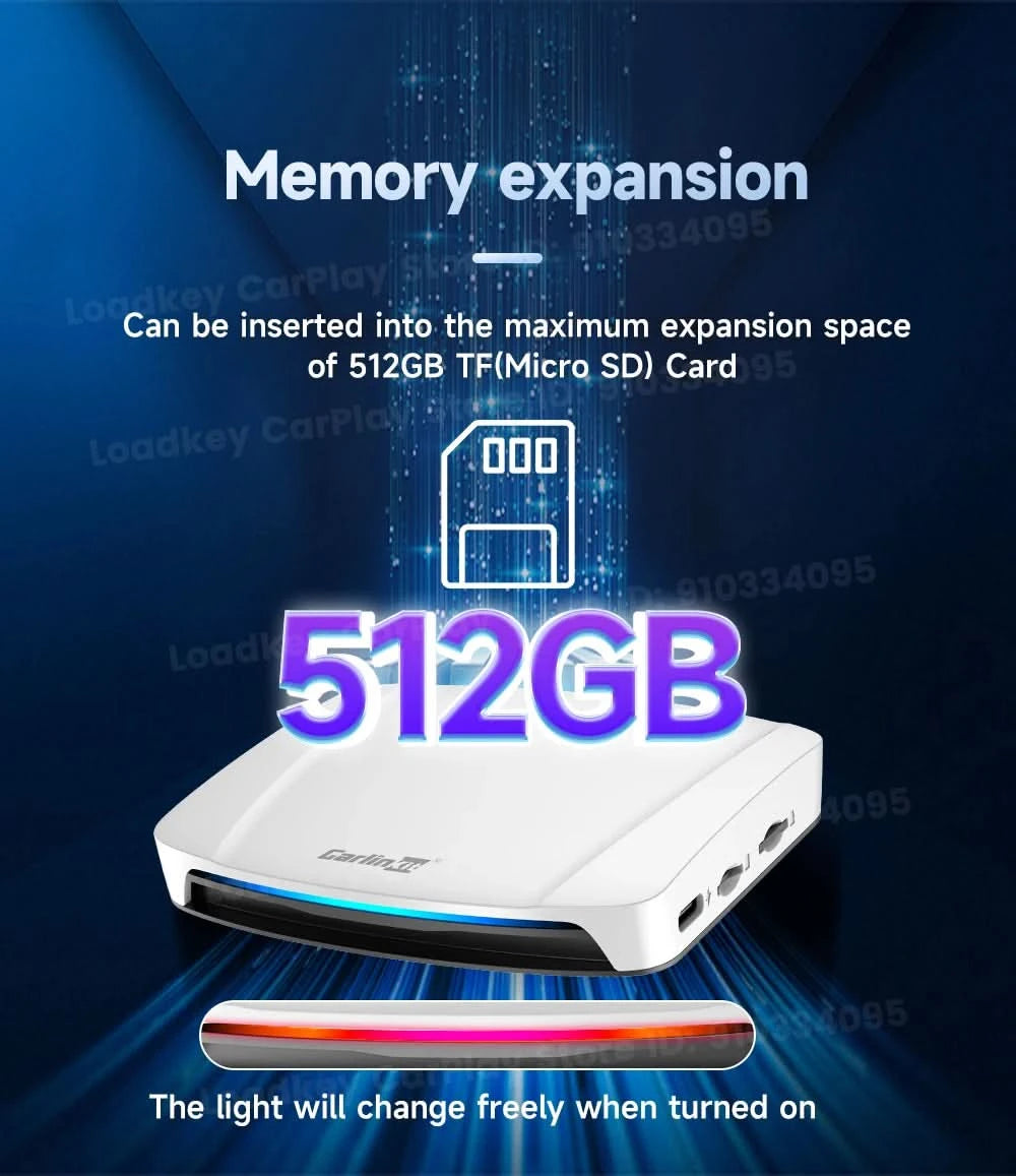 Carlinkit HDMI-Ausgang Auto TV Mate Carplay Qualcomm 6225 8-Core Android Auto Wireless Adapter unterstützt Youtube GPS Split Screen