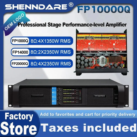 Original brand LOGO FP10000Q Professional Digital Power Amplifier 1x1350W 8OHM High Power Subwoofer Amplifier Line Array Speaker