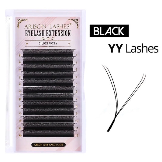 [Brazil Warehouse]ARISON Wholesale 10/30/50pcs YY/W-shape Lashes Premade Volume Eyelashes Extension 3D/4D/5D/6D/8D Lash