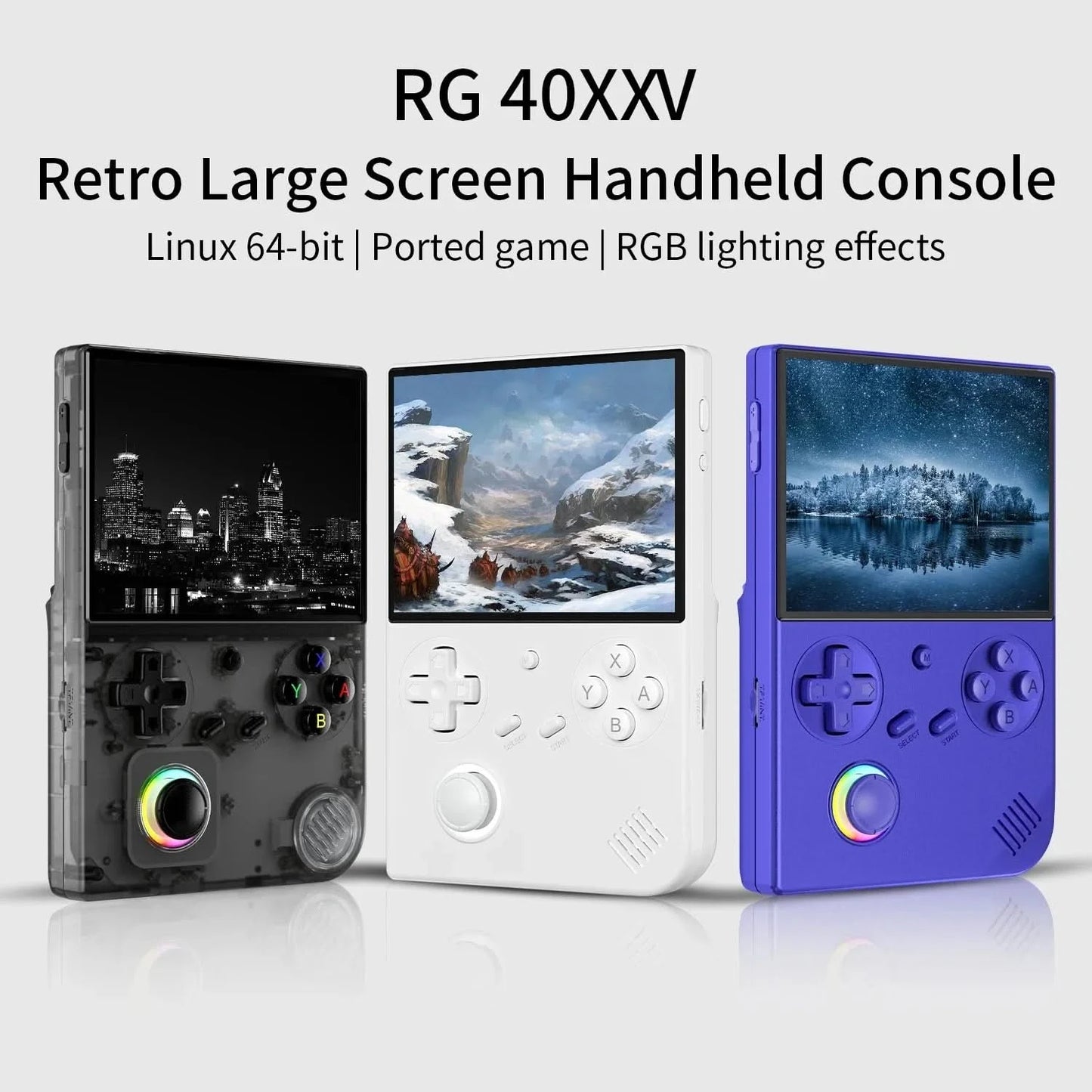 ANBERNIC RG40XXV Retro Handheld Game Console Linux 64bit System 4"IPS Screen 3200mAh RGB Joystick WIFI Video Gaming Consoles PSP