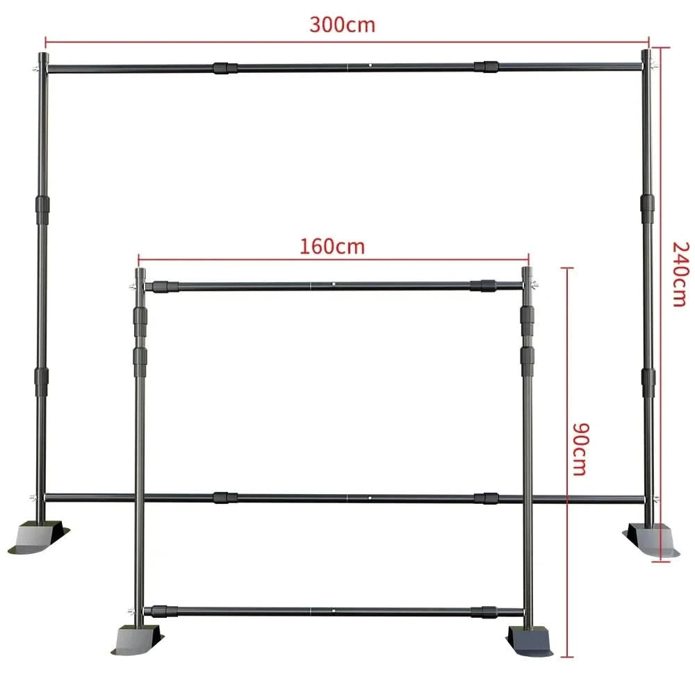 SH Double-Crossbar Backdrop Background Stand Frame Support System For Photography Photo Studio Video Muslin Green Screen