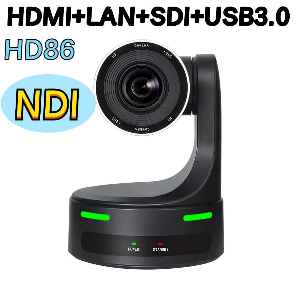 NDI HX PoE Kirchen-PTZ-Kamera 12/20-fach Zoom 60fps USB HDMI LAN SDI Steuerung für Videokonferenzen, Rundfunk, YouTube mit Tally-Leuchte
